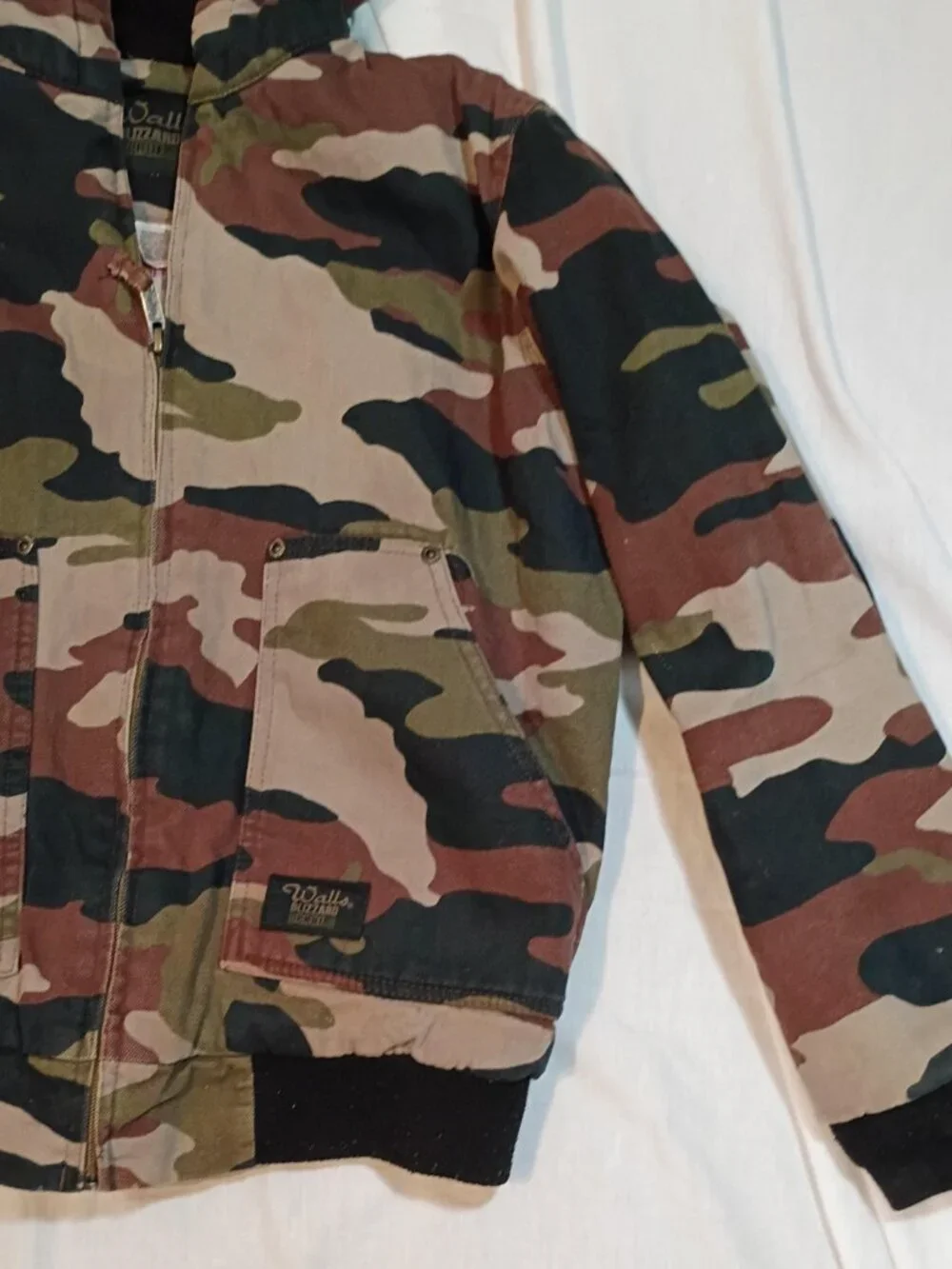 Walls Blizzard Pruf/Hooded Jacket/Boys XL 16-18/Camo Canvas Hunting Outdoor Coat
